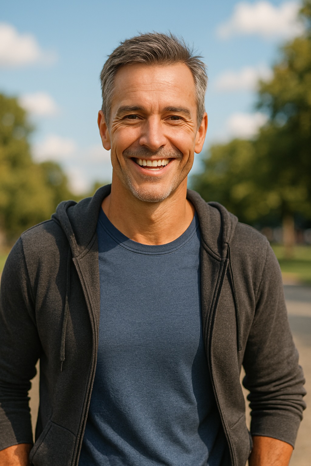 Active confident man